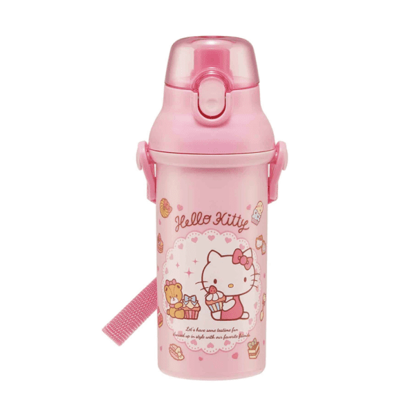 Hello Kitty Water Bottle with Strap 16.23oz (480ml)