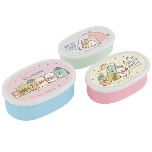Sumikkogurashi Food Container 3pc Set (Camping)