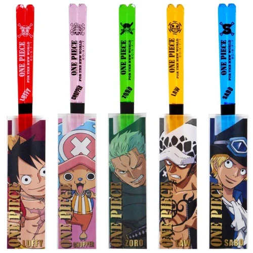 One Piece Sabo Pirate Flag Clear Chopsticks - Anime Themed 9.1 Inch Blue Utensils