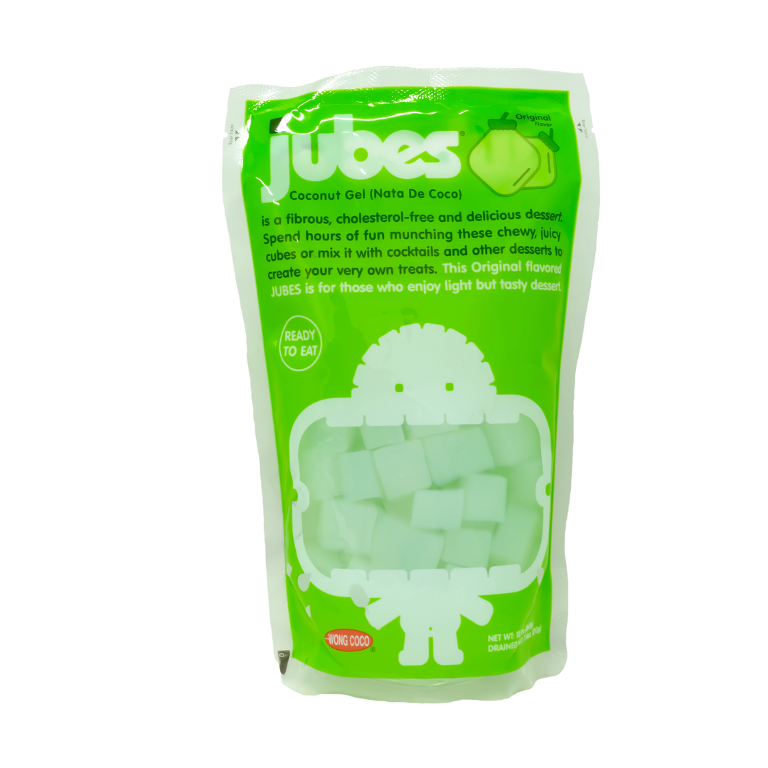 thumbnail image 2 of Jubes Mango Nata De Coco Jelly Cubes 12.7 Oz 3-Pack - Coconut Gel Toppings For Boba & Desserts 2 of 10