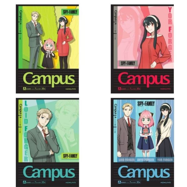 KOKUYO Campus 2023 Limited Point Line Notebook – Spy Family Spy Home Wine