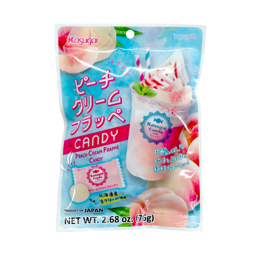 KASUGAI Candy Peach Cream Frappe Flavor 76g Japantastic