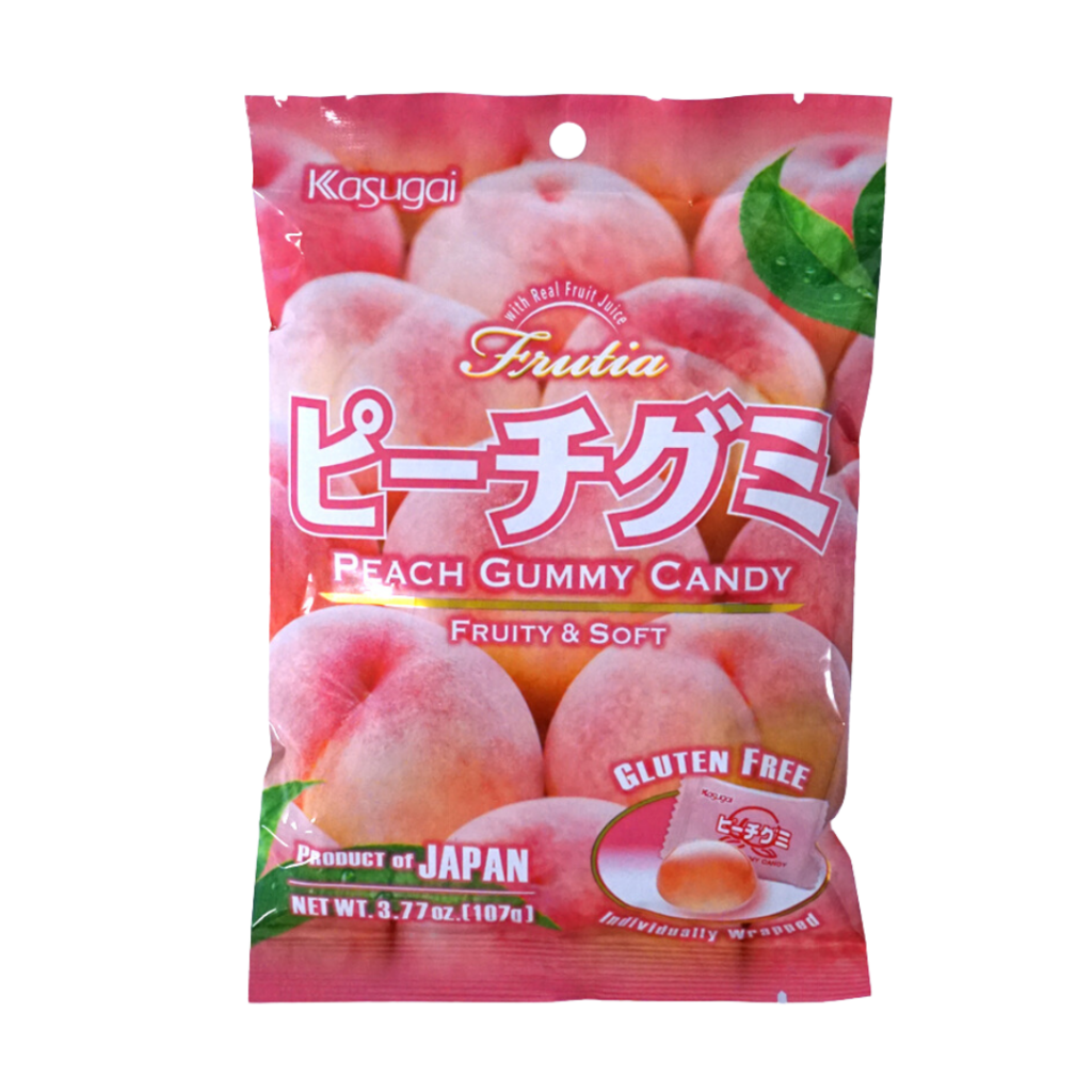 KASUGAI Peach Gummy Candy 107g Japantastic